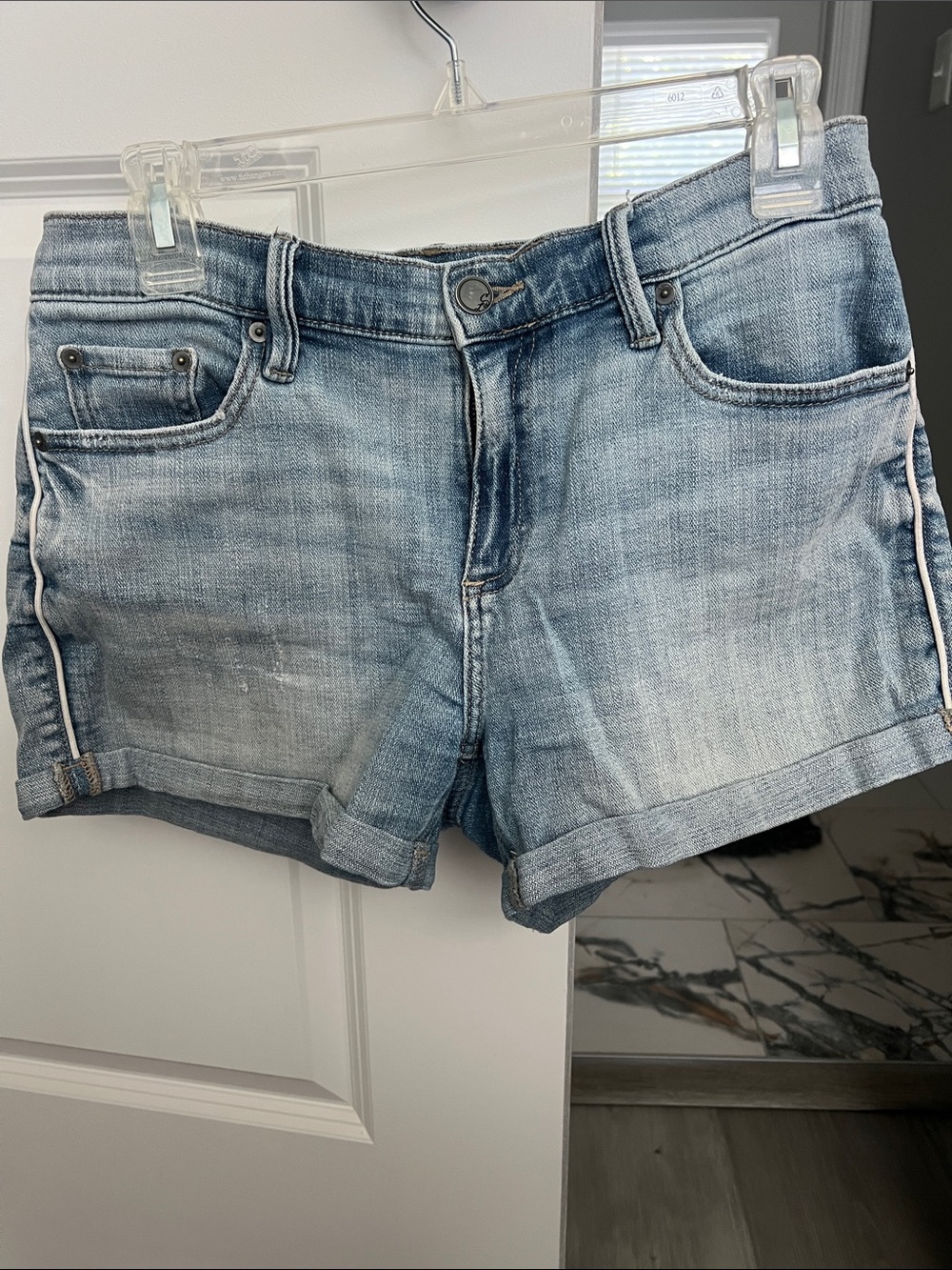 Light Blue Denim Jean Shorts - Casual Women's Summer Shorts
